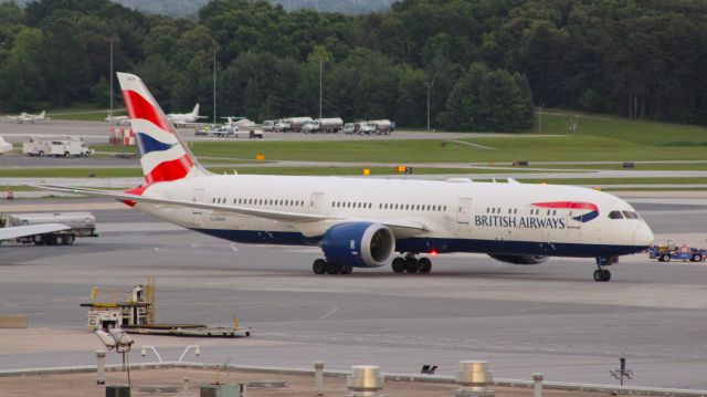 Boeing 787-9 Dreamliner (G-ZBKN) - Arriving at the stand as BAW22B