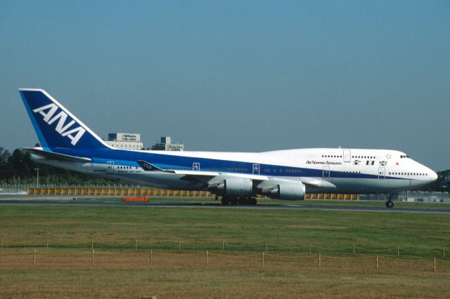 Boeing 747-400 (JA404A) - Departure at Narita Intl Airport Rwy16R on 2002/10/28