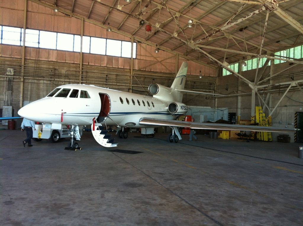 Dassault Falcon 50 (N752JC) - Falcon 50 in KFOK hanger C