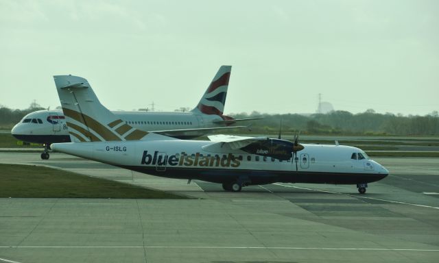 Aerospatiale ATR-42-300 (G-ISLG) - Blue Islands ATR 42-320 G-ISLG in Manchester
