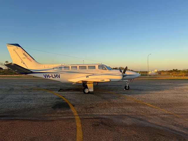 Cessna 404 Titan (VH-LHV) - Used for survey work. 18-APR-2024.