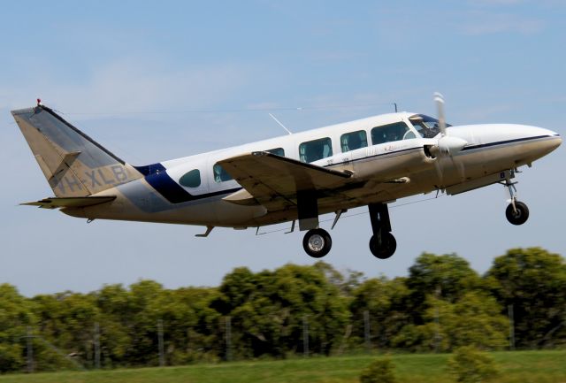 Piper Navajo (VH-XLB) - Air Queensland Navajo departing 07 Redliffe on training flight