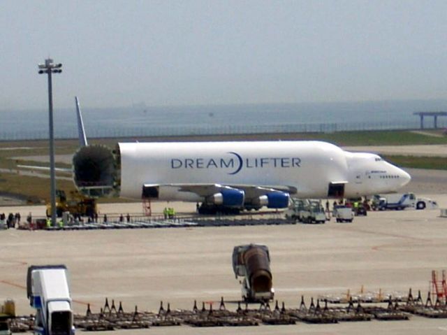 Boeing 747-200 — - Awaiting some parts to take home to Boeing assembly plant in Everett Washington from Nagoya, Japan.