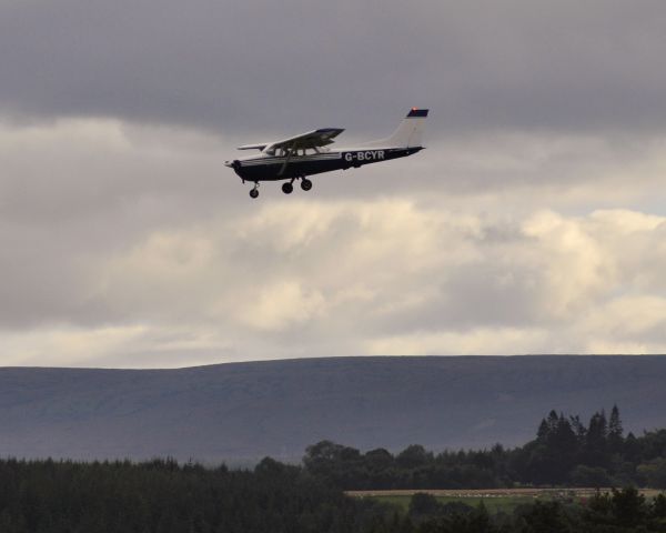 Cessna Skyhawk (G-BCYR) - Private Cessna F172M Skyhawk G-BCYR landing at Inverness Airport.br /On 9 October 2013 the pilot became ill in flight leaving the inexperienced passenger to land the aircraft in failing light. The pilot later died in hospital.