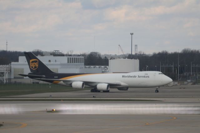 BOEING 747-8 (N808UP) - Weather diverted 747. One of four. Taken from inside terminal