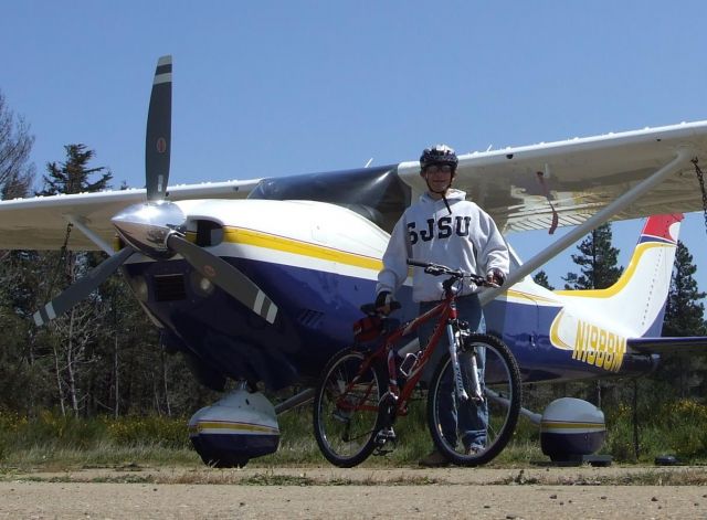 Cessna Skyhawk (N1988M) - At Little River airport in Mendocino County, about to go biking at nearby Van Damme State Park