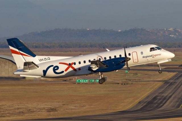 Saab 340 (VH-ZLQ) - Air to Air from a helicopter