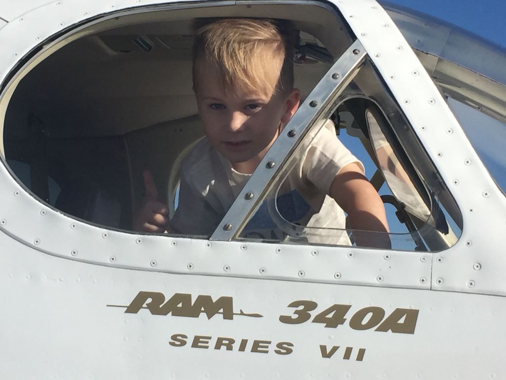 Cessna 340 (N830BJ) - My co pilot ready to go