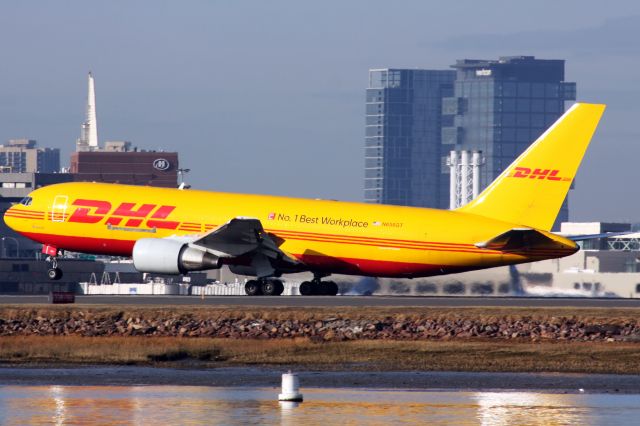 BOEING 767-200 (N656GT) - DHL B762 wearing special 'No. 1 Best Workplace' titles arriving to Boston on 12/30/22. 