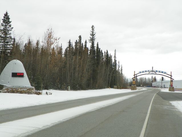 — — - East Ramp. Main entrance to the General Aviation side of the Fairbanks International Airport.
