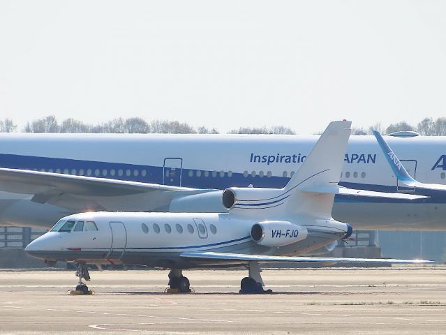 Dassault Falcon 5X (VH-FJQ) - I took this picture on Apr 26, 2020.