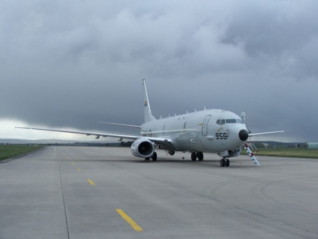 Boeing 737-800 (16-7956) - 167956 P-8, Taken on the ramp at RAF Lossiemouth during Joint Warrior 121.