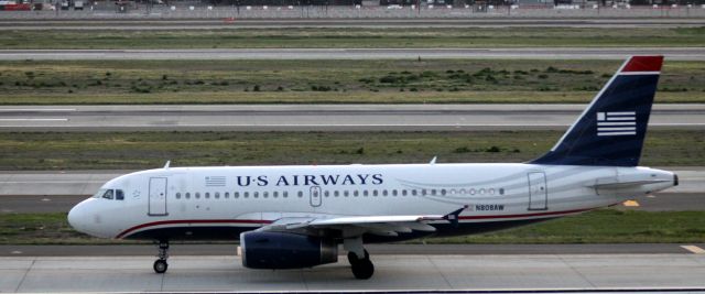 Airbus A319 (N808AW) - Taxxing fo 30R for departure