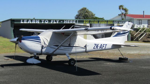 Cessna Skylane (ZK-AFT) - Resting at Kaitaia; the only thing out on this day.