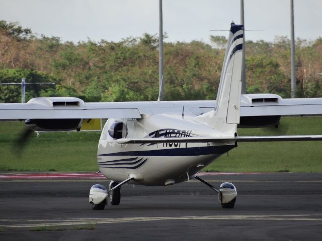 Partenavia P-68 (N68PV) - October 06, 2017.br /Warm-up before departing Guadeloupe Pôle Caraïbes.