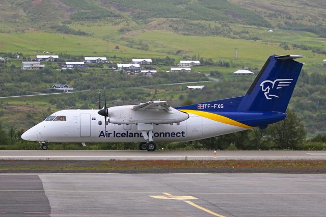 de Havilland Dash 8-200 (TF-FXG) - The evening flight from Reykjavik, FXI166 arriving in Akureyri