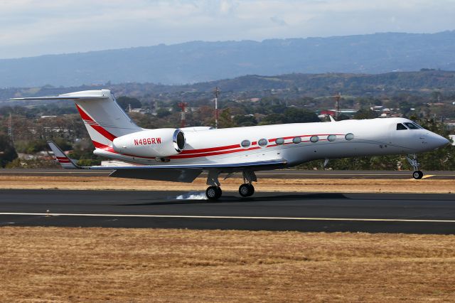 Gulfstream Aerospace Gulfstream V (N486RW) - Coca Colas brand new G550 arriving with the CEO from Naples, FL (KAPF) to San Jose, Costa Rica (MROC). Left the next day to Liberia, Costa Rica (MRLB) and then back to Fulton, GA (KFTY).