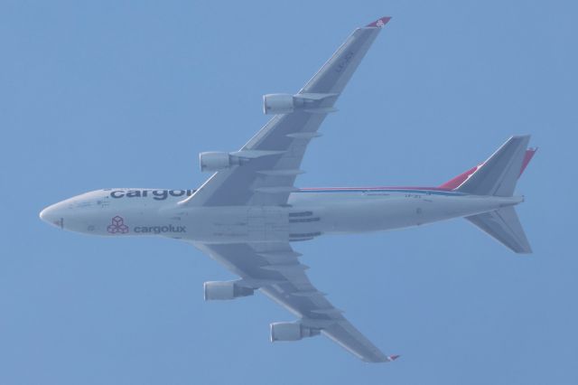 Boeing 747-200 (LX-JCV) - LX-JCV Boeing B-747 YEV Cargolux CLX21F De Aeroporto LILG IT. vers Mirabel YMX. Altitude 2315 Mètres. Vitesse 452 KM/R. Survolant la ville de Lavaltrie QC. Le 04-06-2025 à 16:21.