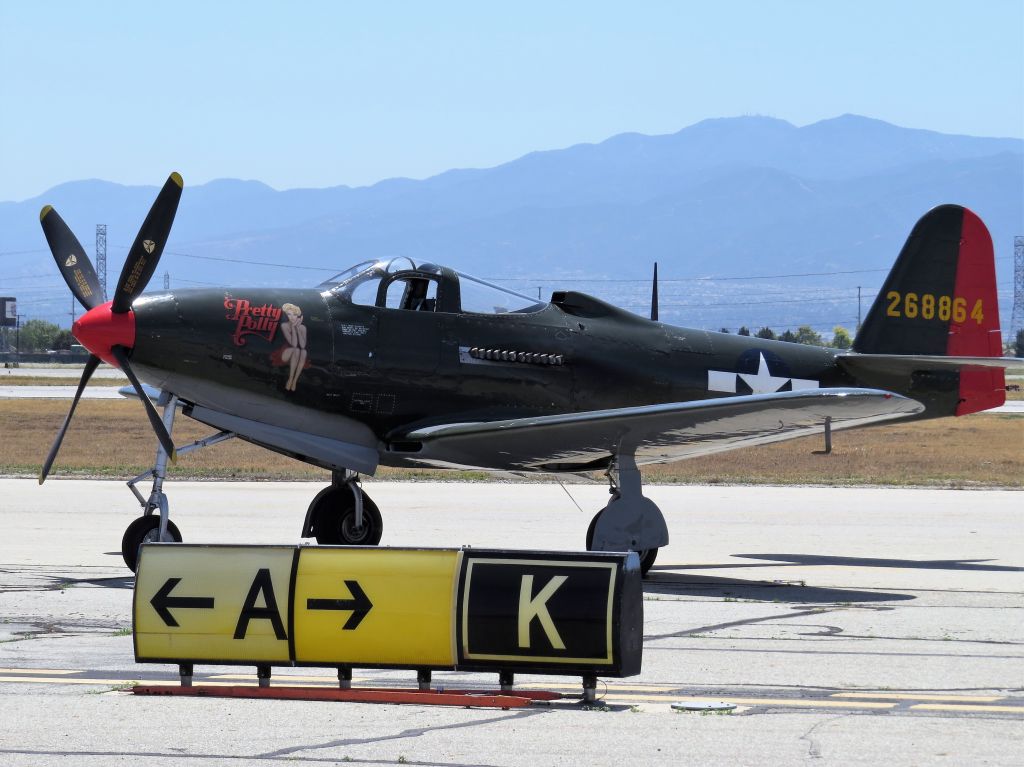 Bell Kingcobra (N163BP) - Pretty Polly P63A-1 BE #268864 at Chino Air Show - 2018