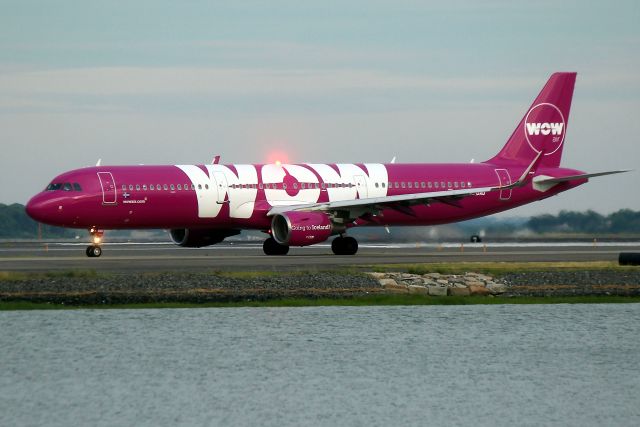 Airbus A321 (TF-DAD) - WOW Air 8 Tango Lima  taxiing for departure back to Reykjavik, Iceland