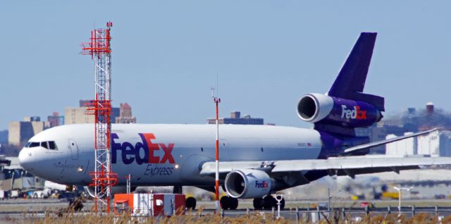 Boeing MD-11 (N602FE) - NEWARK INTERNATIONAL AIRPORT-NEWARK, NEW JERSEY, USA-MARCH 26, 2023: Seen by RF shortly after landing was Federal Express flight 3901 from Los Angeles, CA.