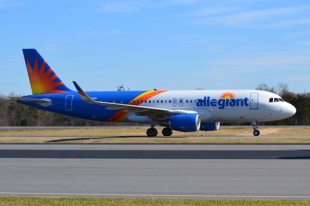 Airbus A320 (N253NV) - at KJQF - 1/25/19