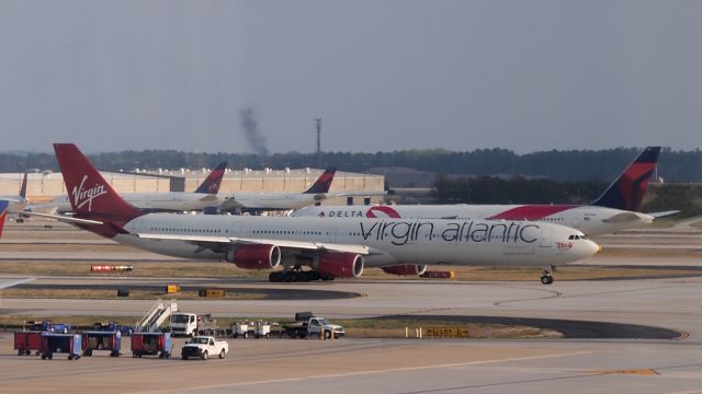 Airbus A340-600 (G-VGAS) - "Varga Girl"