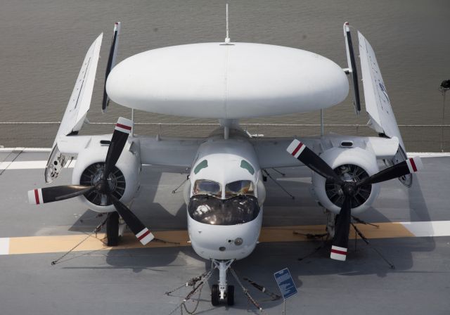 TRACKER — - A Grumman Tracker seen on the aircraft carrier Yorktown, CV-10 at Charleston SC today.
