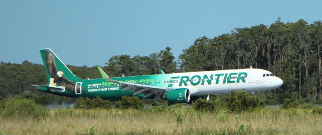 Airbus A321neo (N604FR) - 9/10/23 Maria the Bald Eagle landing on Rwy 17L