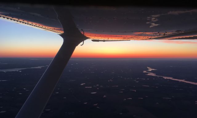 Cessna 206 Stationair (N223TC) - Sunrise over northern Delmarva