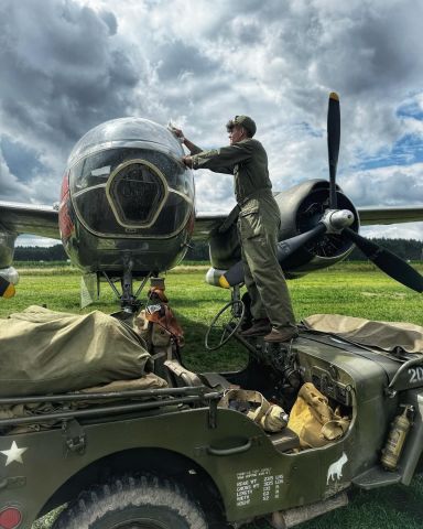N26BP — - Miss MillionAiress at the Leszno Airshow, flown all the way from Houston, TXz