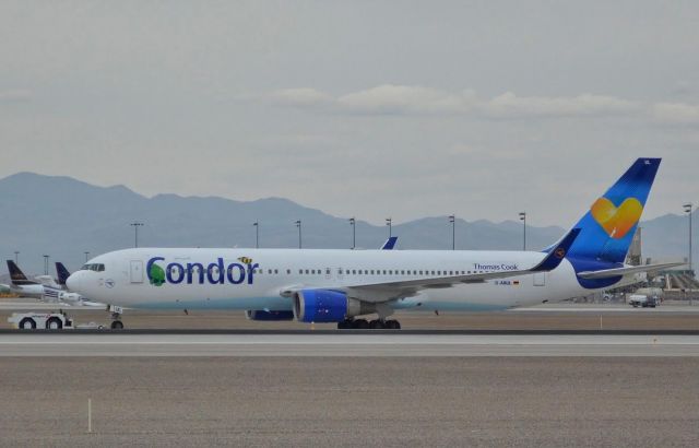 BOEING 767-300 (D-ABUL) - A broken Condor 763 being towed down Alpha for an engine test.