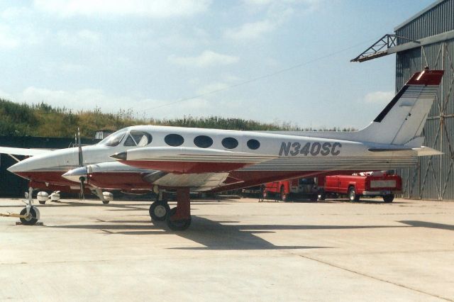 Cessna 340 (N340SC) - Seen here in Aug-01.br /br /Registration cancelled 7-Aug-13 as expired.