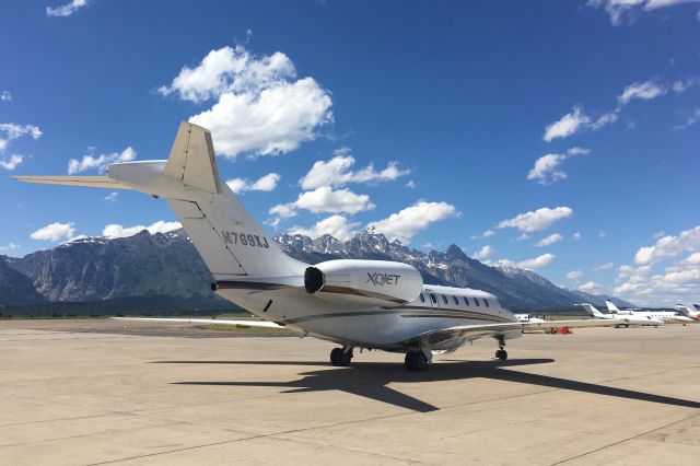 N769XJ — - On the ramp in Jackson Hole, WY