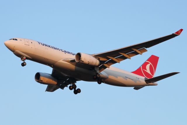 Airbus A330-300 (TC-JOZ) - 07/08/2021: Cargo flight from Istanbul (ISL) landing early morning at 06:24AM on runway 12.