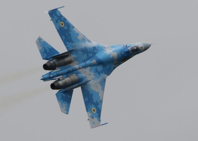 — — - The RIAT at RAF Fairford. Ukranian SU-27