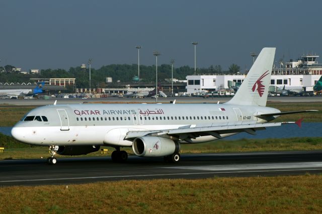 Airbus A320 (A7-ADF) - Just arrived from Doha; March 8, 2013