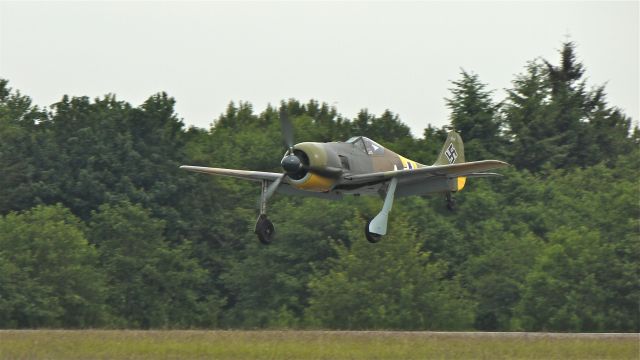 FOUR WINDS 192 (N19027) - Flying Heritage Collections Focke Wulf FW 190-A5 (Ser#0151227) on short final to runway 34L on 6/15/12.