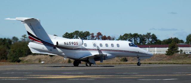 Embraer Phenom 300 (N459QS) - Taxiing for departure is this 2023 Embraer Phenom 300 in the Autumn of 2024.