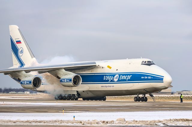 Antonov An-124 Ruslan (RA-82046) - Volga 5563 starting up engine number 3 as it prepares to leave for Frankfurt.br /br /1/6/2021