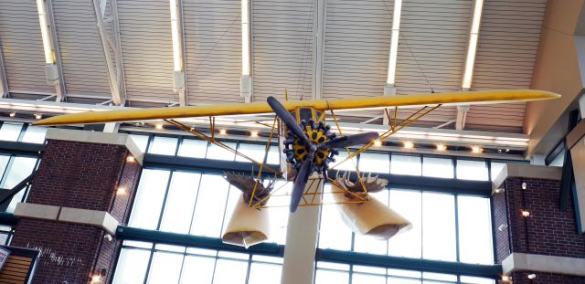 — — - This is a 3/4 scale model of a 1930's Fairchild suspended from the ceiling at the Reno-Sparks Scheels sporting goods store. br /br /In talking with Josh Rimer, from Scheels, it was created in 2013 for display at the store. It is not flyable but is a replica of a style of airplane the family enjoys.br /br /The number on the tail is not a valid tail number but rather the date that Scheels was started.