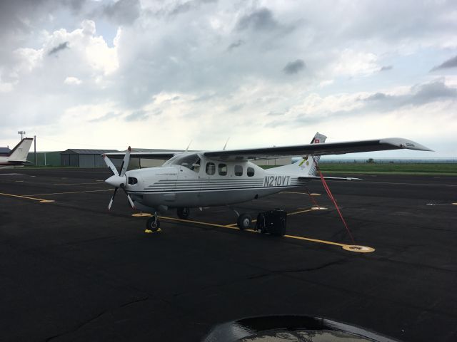 Cessna P210 Pressurized Centurion (N210VT) - arrival before storm at Wokal Field in Montana. Very friendly staff at FBO. Great small town to spend the night.