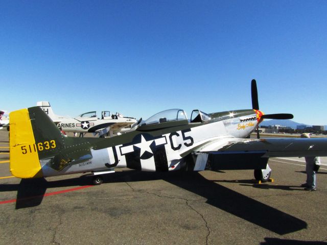 North American P-51 Mustang (N151MW) - On display outside Lyon Air Museum