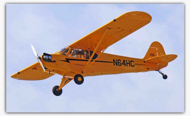 Piper L-18B Cub Special (N64HC) - Cub landing at the Merced Regional Airport (KMCE)