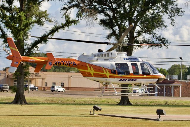 Bell 407 (N613PA) - Pafford Air One Delta departing Bolivar Medical Center 