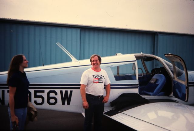 Piper Cherokee (N7956W) - KSJC - World famous Pilot Steve Picatti at San Jose Airport in May 1975. We( ex wife and I) had to wash and wax the Cherokee before we got to go flying. This was the 1st time I flew a single engine plane for about 1-hr over the SFO bay area and was headed for 30L when an airliner became an issue on approach and Steve took over the controls. This was a blast. Steve was a Santa Clara Co Firefighter at the time, and I was a Volunteer Firefighter at the same station. ex is Barbara on the left.