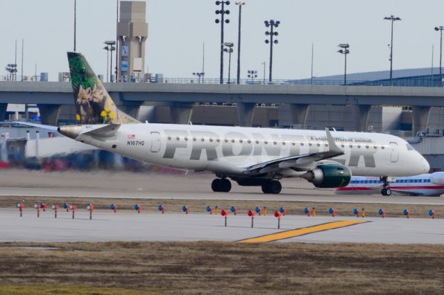 Embraer ERJ-190 (N167HQ) - Frontier - N167HQ - E190(?? Not Sure) - Departing KDFW 01/31/2014