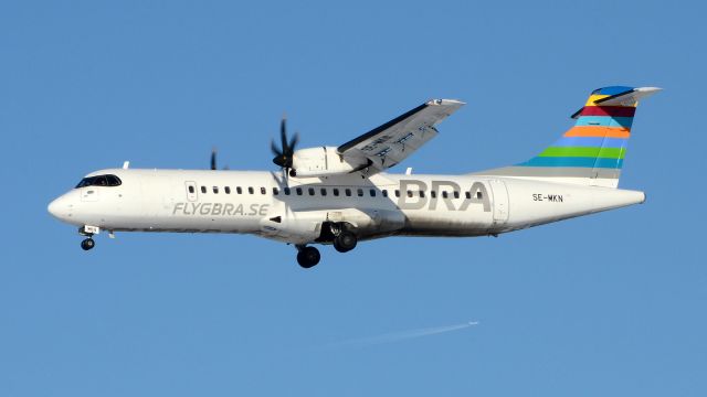 Aerospatiale ATR-72-600 (SE-MKN) - ATR 72-600 Braathens Regional Airlines (BRA), Prague, Jan 20, 2024