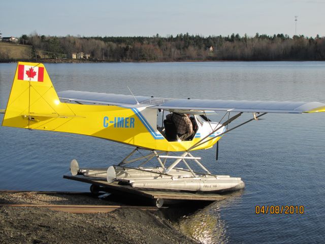 C-IMER — - Lowered to water by remote control from pilot in aircraft. Lake in New Germany NS. April 8/10