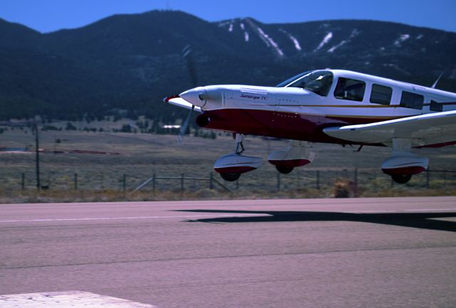 Piper Saratoga (N624DP) - Saratoga N624DP about to land in Angel Fire, New Mexico - 4th highest airport in the U.S. at 8,380 ft MSL